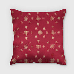 Подушка квадратная Красный стиль, цвет: 3D-принт