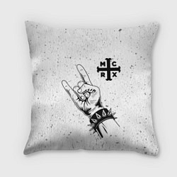 Подушка квадратная My Chemical Romance и рок символ, цвет: 3D-принт