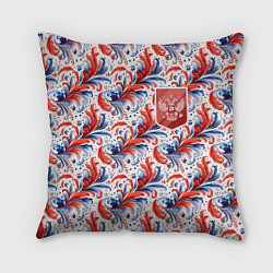 Подушка квадратная Красный герб России, цвет: 3D-принт