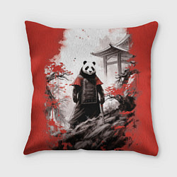 Подушка квадратная Panda samurai, цвет: 3D-принт