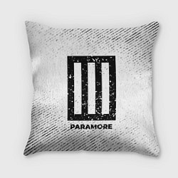 Подушка квадратная Paramore с потертостями на светлом фоне, цвет: 3D-принт