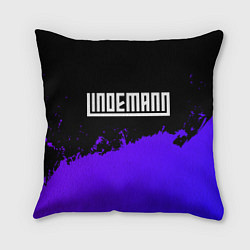 Подушка квадратная Lindemann purple grunge, цвет: 3D-принт