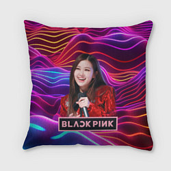 Подушка квадратная Blackpink Rose