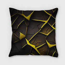 Подушка квадратная Угольные разломы, цвет: 3D-принт