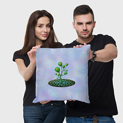Подушка квадратная Инопланетная растительная жизнь, цвет: 3D-принт — фото 2