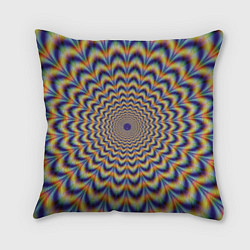 Подушка квадратная Гипнотический рисунок, цвет: 3D-принт
