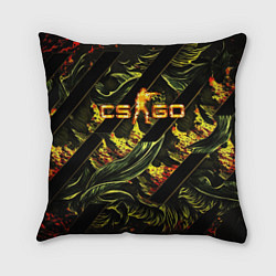 Подушка квадратная CS GO fire logo, цвет: 3D-принт