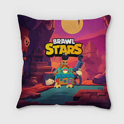 Подушка квадратная Brawlstars 8bit ghost, цвет: 3D-принт