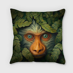 Подушка квадратная Обезьяна в джунглях, цвет: 3D-принт