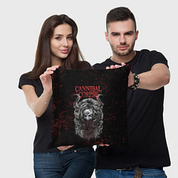 Подушка квадратная Cannibal Corpse art, цвет: 3D-принт — фото 2