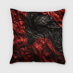 Подушка квадратная Black red texture, цвет: 3D-принт