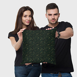 Подушка квадратная Текстура зелёный мрамор, цвет: 3D-принт — фото 2