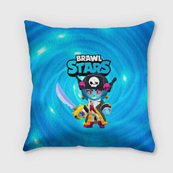 Подушка квадратная Зомби пиратка Биби, цвет: 3D-принт