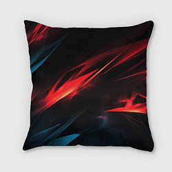 Подушка квадратная Red black abstract, цвет: 3D-принт