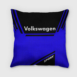 Подушка квадратная Volkswagen sport blue, цвет: 3D-принт
