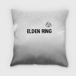 Подушка квадратная Elden Ring glitch на светлом фоне: символ сверху, цвет: 3D-принт