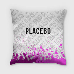 Подушка квадратная Placebo rock legends: символ сверху, цвет: 3D-принт