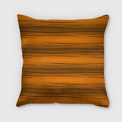 Подушка квадратная Текстура бревна горизонтальные, цвет: 3D-принт