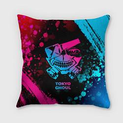 Подушка квадратная Tokyo Ghoul - neon gradient, цвет: 3D-принт