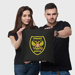 Подушка квадратная Грибные войска, цвет: 3D-принт — фото 2