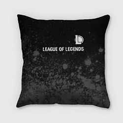 Подушка квадратная League of Legends glitch на темном фоне: символ св, цвет: 3D-принт