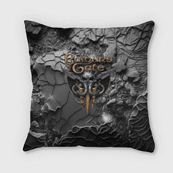 Подушка квадратная Baldurs Gate 3 logo dark