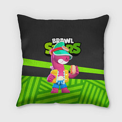 Подушка квадратная Doug Brawl stars green black