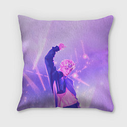 Подушка квадратная Хёнджин на концерте - Стрей Кидс, цвет: 3D-принт