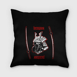 Подушка квадратная Самурай и красные мечи, цвет: 3D-принт