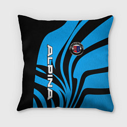 Подушка квадратная Alpina - blue colors, цвет: 3D-принт