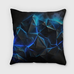 Подушка квадратная Blue abstract ice, цвет: 3D-принт