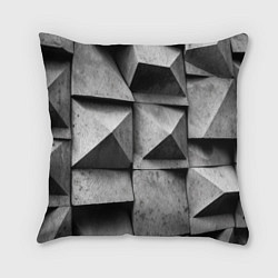 Подушка квадратная Каменная оптическая иллюзия, цвет: 3D-принт
