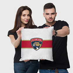 Подушка квадратная Florida panthers - uniform - hockey, цвет: 3D-принт — фото 2