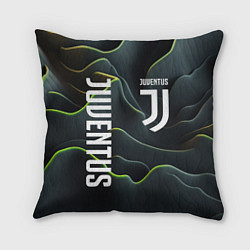Подушка квадратная Juventus dark green logo, цвет: 3D-принт