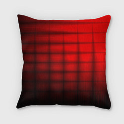 Подушка квадратная Просто красно-черная клетка, цвет: 3D-принт