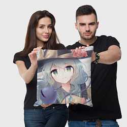 Подушка квадратная Touhou Project Улыбающаяся Койши Комейдзи, цвет: 3D-принт — фото 2