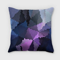 Подушка квадратная Сине розовый мозаичный узор, цвет: 3D-принт