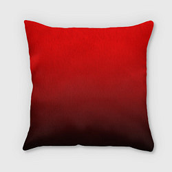 Подушка квадратная Градиент красно-чёрный, цвет: 3D-принт