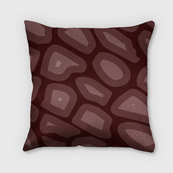 Подушка квадратная Кофейный камуфляж, цвет: 3D-принт