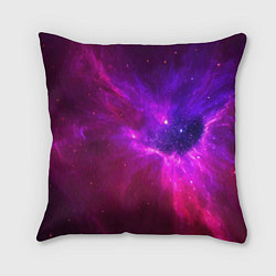 Подушка квадратная Бескрайнее космическое пространство - галактика, цвет: 3D-принт