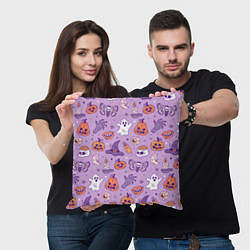 Подушка квадратная Halloween pattern арт, цвет: 3D-принт — фото 2