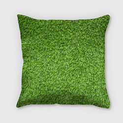 Подушка квадратная Зелёный газон, цвет: 3D-принт