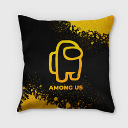 Подушка квадратная Among Us - gold gradient