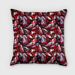 Подушка квадратная Рубиновый паттерн, цвет: 3D-принт