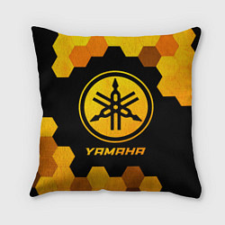 Подушка квадратная Yamaha - gold gradient, цвет: 3D-принт