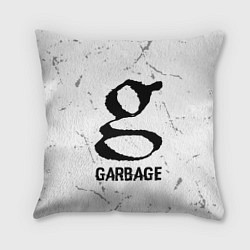 Подушка квадратная Garbage glitch на светлом фоне, цвет: 3D-принт