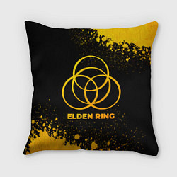 Подушка квадратная Elden Ring - gold gradient, цвет: 3D-принт