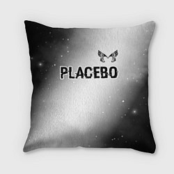 Подушка квадратная Placebo glitch на светлом фоне: символ сверху, цвет: 3D-принт