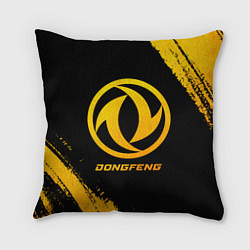 Подушка квадратная Dongfeng - gold gradient, цвет: 3D-принт