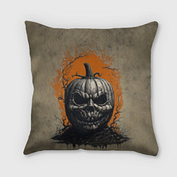 Подушка квадратная Мрачная хэллоуинская тыква, цвет: 3D-принт